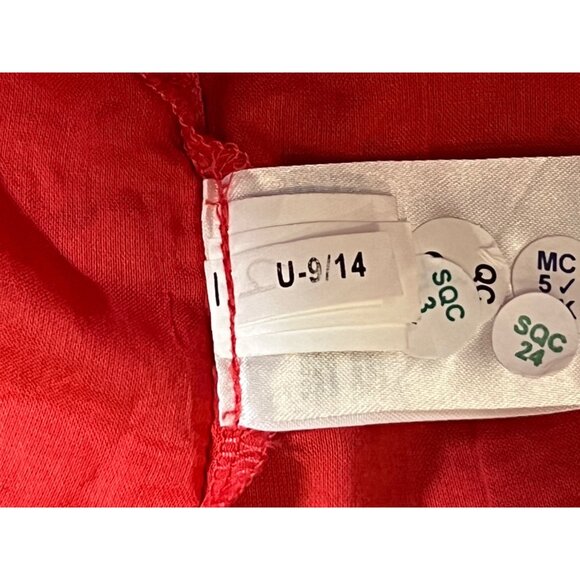 Old Navy Coral Orange Eyelet Mini Dress 3X Pockets Adj Straps Lined Embroidered - Picture 14 of 16